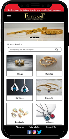 Elegant product listing